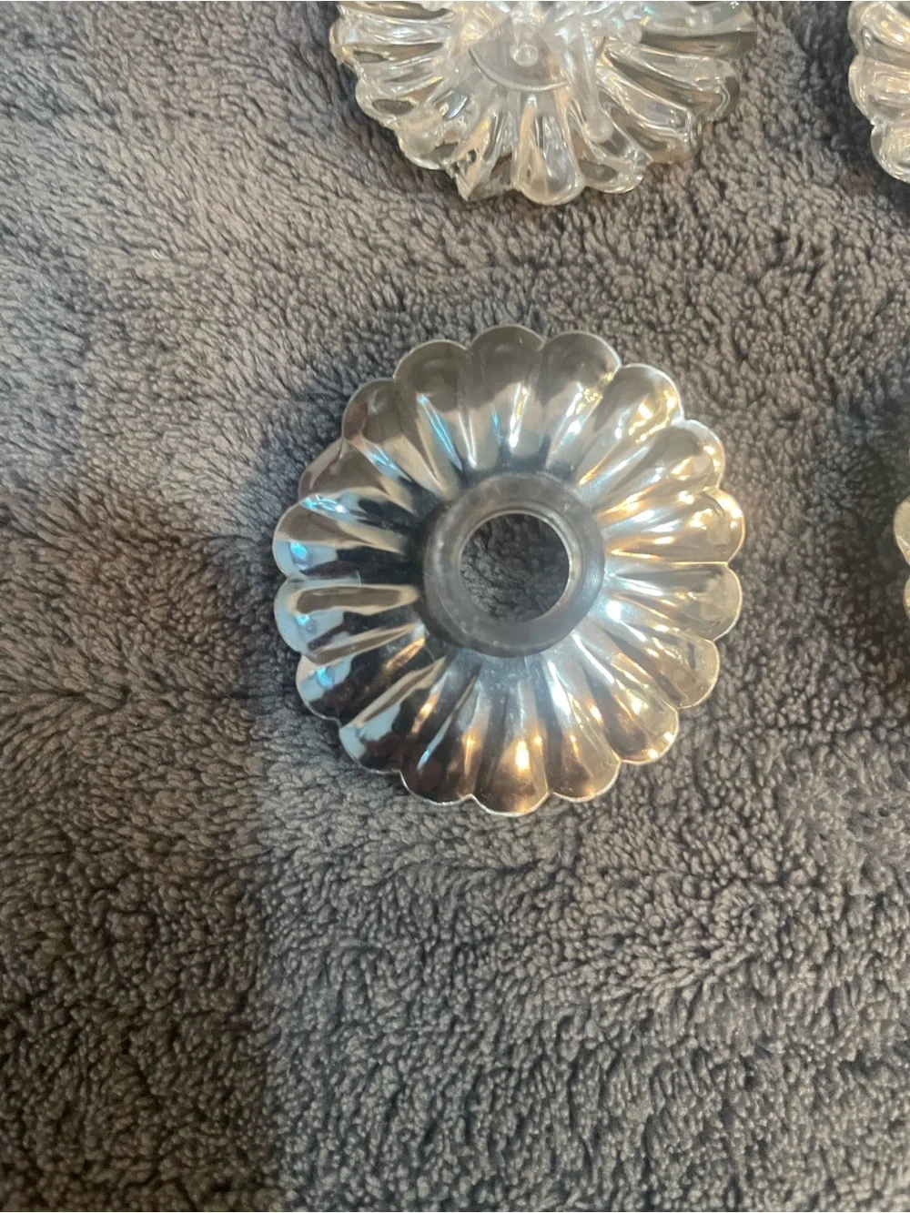 Vintage Silver Plastic Star Christmas Tree Light Reflectors 1.5